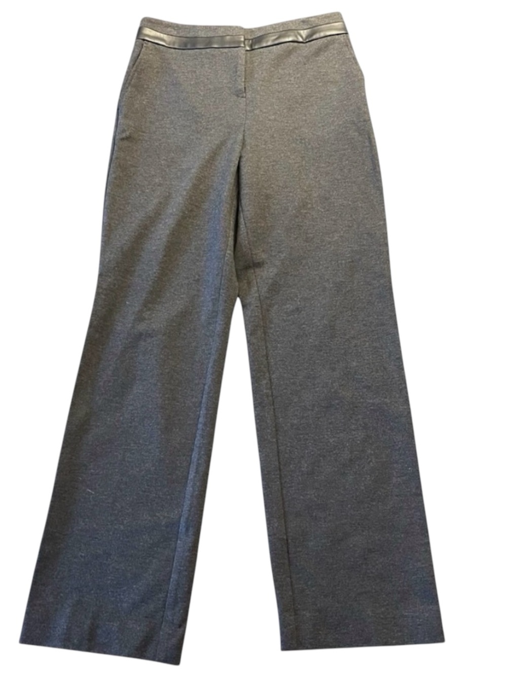 NWT LAURA Petite Charcoal Grey City Mid-Rise Slim Thigh Straight Hips Pant (2P)
